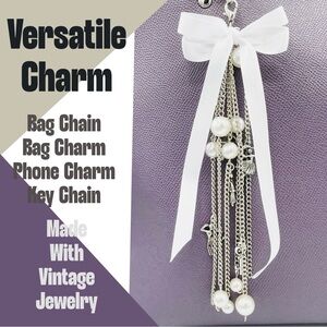 Vintage Ballerina Bag Charm, Phone Charm, Keychain, etc.